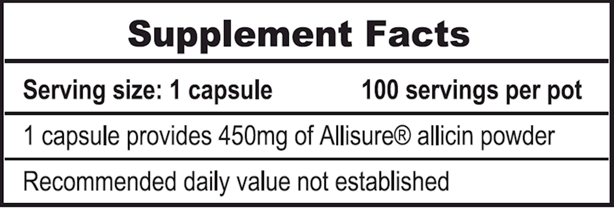 Allimax PRO 450 mg 100 Vegetarian Capsules